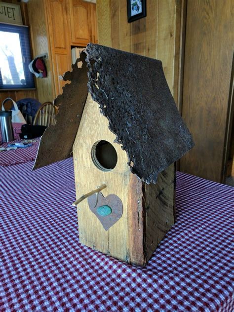 bird houses with metal roofs made of lisies|vintage birdhouses for sale.